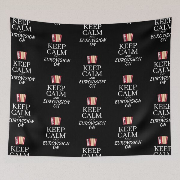Item preview, Keep Calm and Eurovision On - Accordion - White - Original by Boo-da-chay designed and sold by Boo-da-chay.