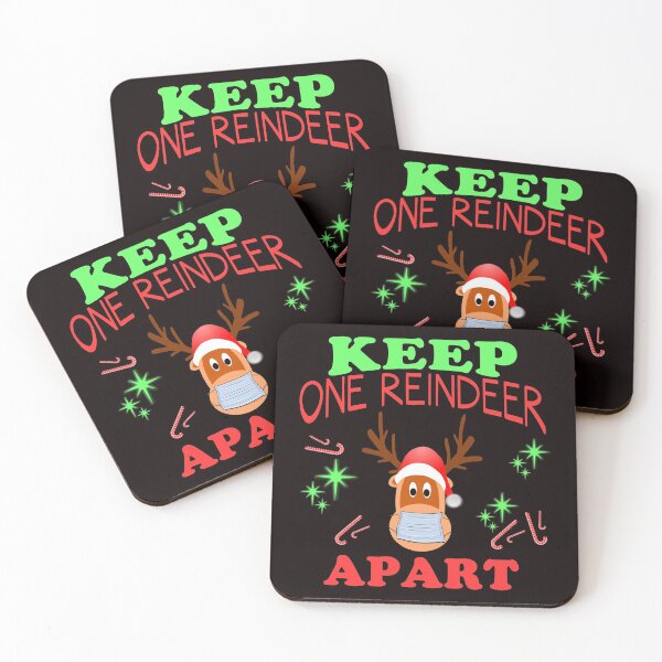 Item preview, Keep One Reindeer Apart - Funny Masked Reindeer Christmas Gift Ideas  designed and sold by leo121687.