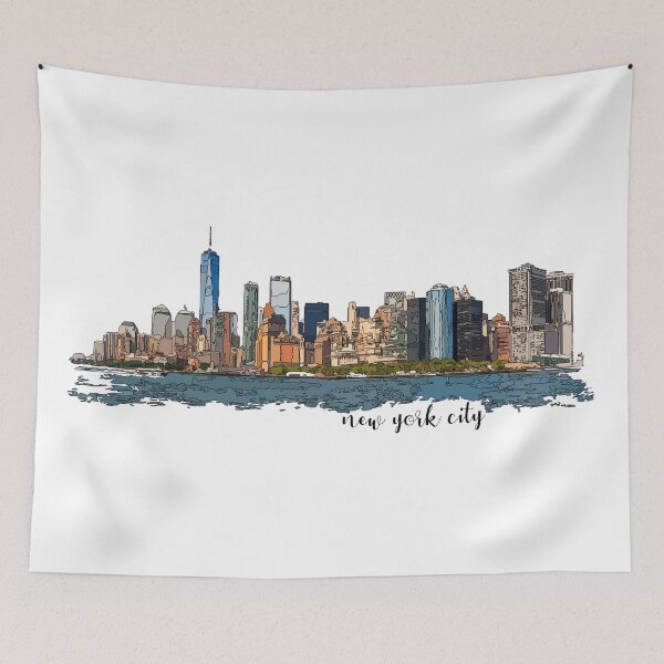 Item preview, New York City Skyline Outline designed and sold by kosmickow.