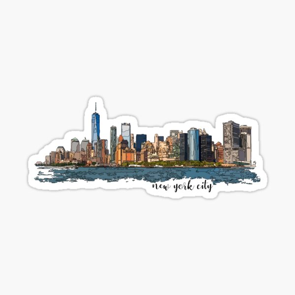 Item preview, New York City Skyline Outline designed and sold by kosmickow.
