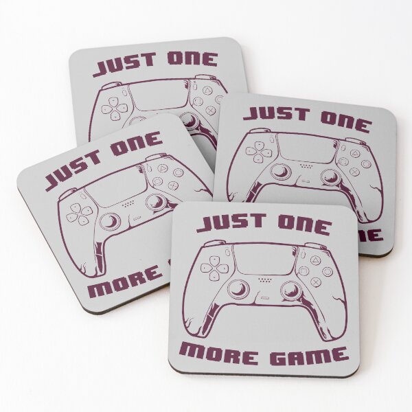 Item preview, JUST ONE MORE GAME lineart version controller cute gaming geek designed and sold by leepianti.