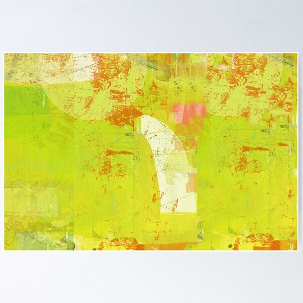 Item preview, Chartreuse abstract painting  designed and sold by Sue Zipkin.