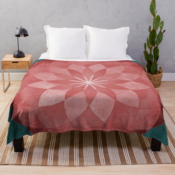 Item preview, Watercolor Sacred Geometry Flower Mandala . Red . designed and sold by maruwatercolor.