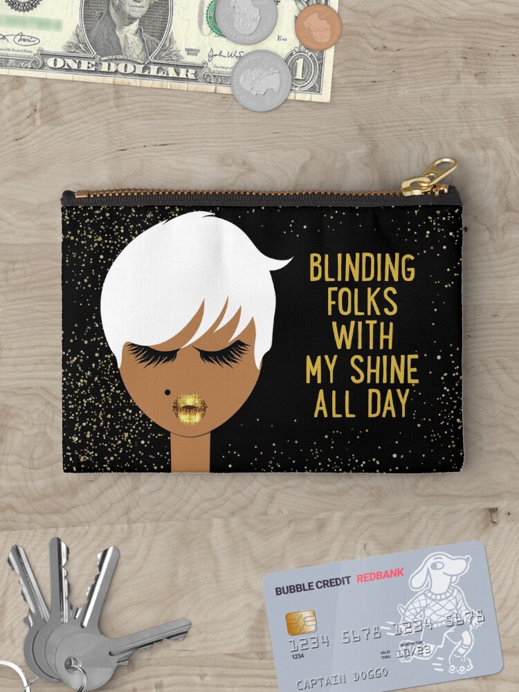 Thumbnail 3 of 4, Zipper Pouch, Blinding Folks with Glitter designed and sold by 6256design.