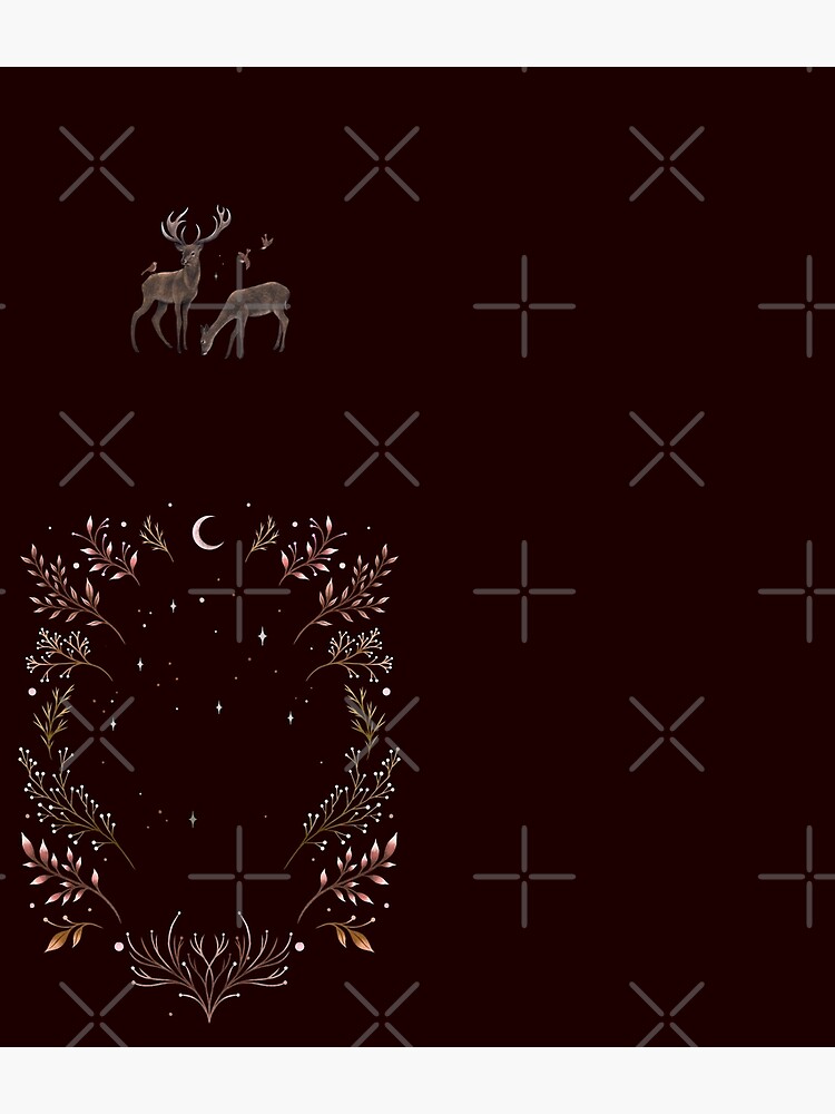 Deers in the Moonlight - Chocolate Brown by episodicDrawing
