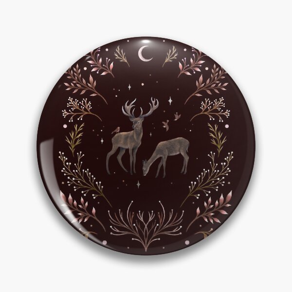 Item preview, Deers in the Moonlight - Chocolate Brown designed and sold by episodicDrawing.