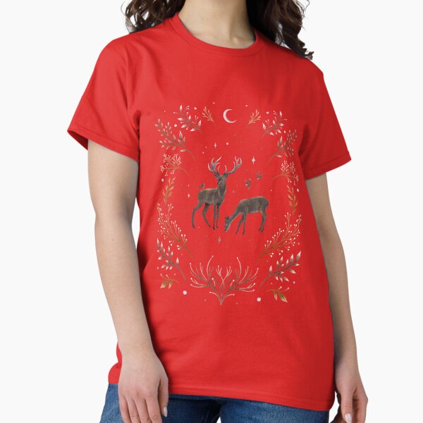 Item preview, Deers in the Moonlight - Chocolate Brown designed and sold by episodicDrawing.