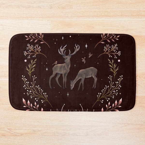Item preview, Deers in the Moonlight - Chocolate Brown designed and sold by episodicDrawing.