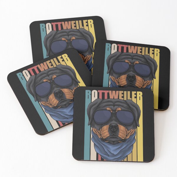 Item preview, Rottweiler dog with glasses, the best father, retro rottweiler designed and sold by Meaningfully.