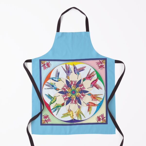 Item preview, Rainbow Mandala Square for Clothing etc with Annas Hummingbird designed and sold by HummingbirdPics.