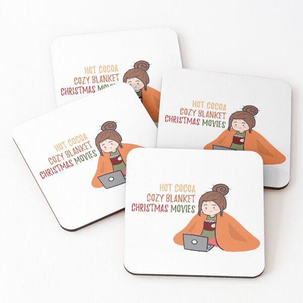 Item preview, Hot cocoa cozy blanket christmas movies designed and sold by CricketDoodles.