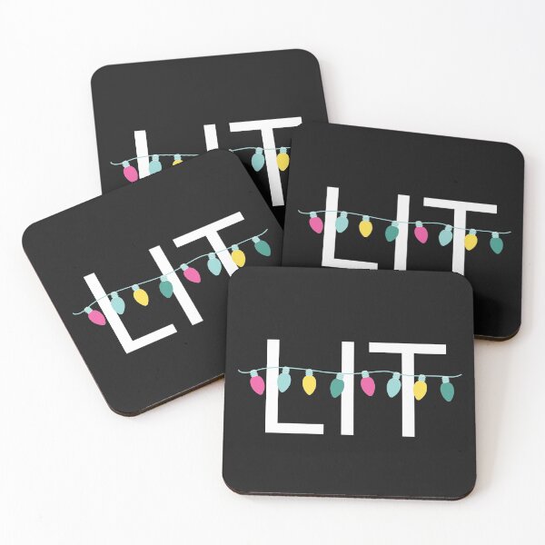Item preview, lit, christmas lights, merry christmas, getting lit at christmas, christmas gitt for mom, designed and sold by prteacool.