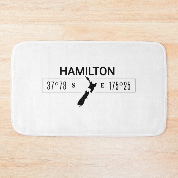 Item preview, HAMILTON-New Zealand-Coordinates-Map-Sign designed and sold by LatitudeNZ.