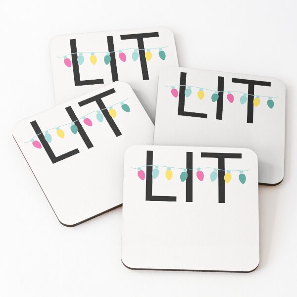 Item preview, lit, christmas lights, merry christmas, getting lit at christmas, christmas gitt for mom, designed and sold by prteacool.