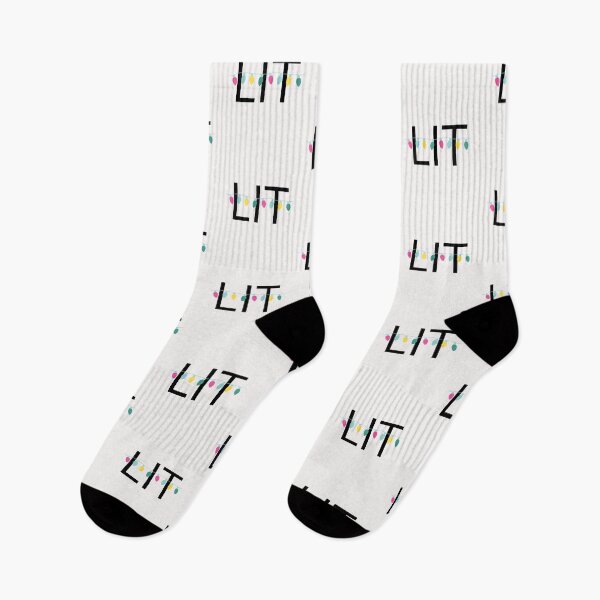 Item preview, lit, christmas lights, merry christmas, getting lit at christmas, christmas gitt for mom, designed and sold by prteacool.
