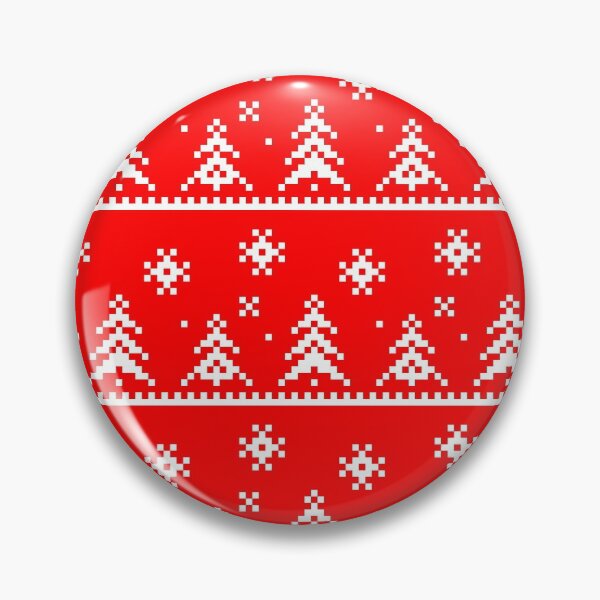 Item preview, Ugly Christmas Sweater, tree patterns, red background designed and sold by Patternsonly.