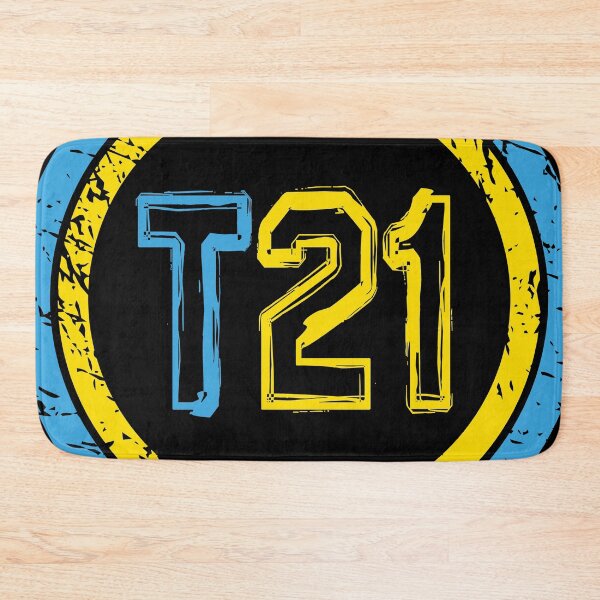 Item preview, T21 Down Syndrome Awareness Blue and Yellow Emblem designed and sold by KeenlyAware.
