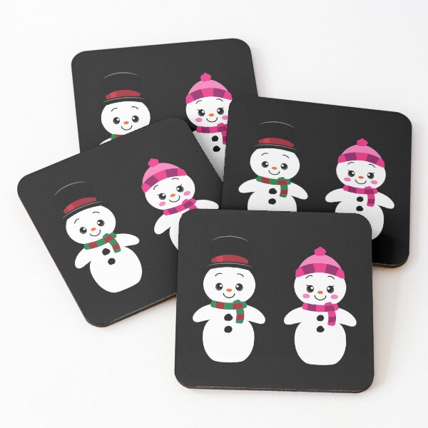 Artikelvorschau, Schneemann und Schneefrau entworfen und verkauft von blurry-mind.