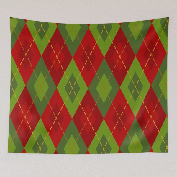 Item preview, Christmas Argyle Repeating Design with Tonal Reds and Greens designed and sold by Sheila Pressley.