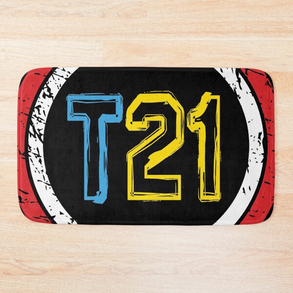 Item preview, T21 Down Syndrome Awareness Red and White Emblem designed and sold by KeenlyAware.