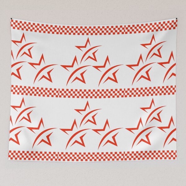 Item preview, Christmas three Stars pattern (red) designed and sold by Patternsonly.