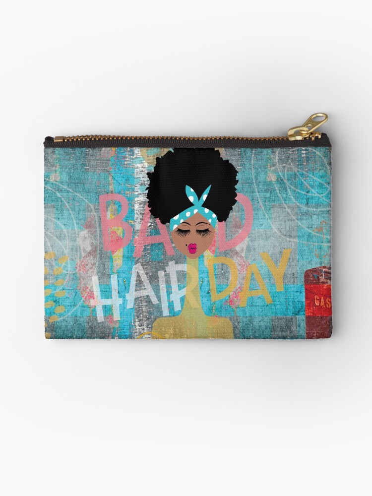 Thumbnail 1 of 4, Zipper Pouch, Bad Hair Day designed and sold by 6256design.