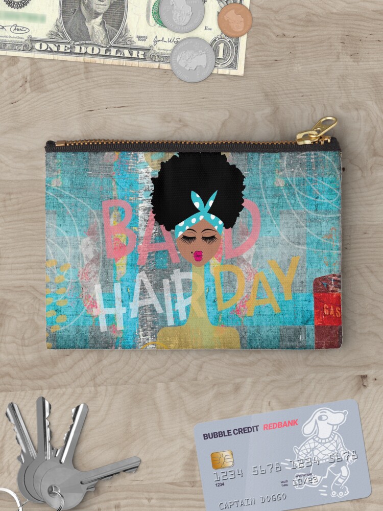 Thumbnail 3 of 4, Zipper Pouch, Bad Hair Day designed and sold by 6256design.