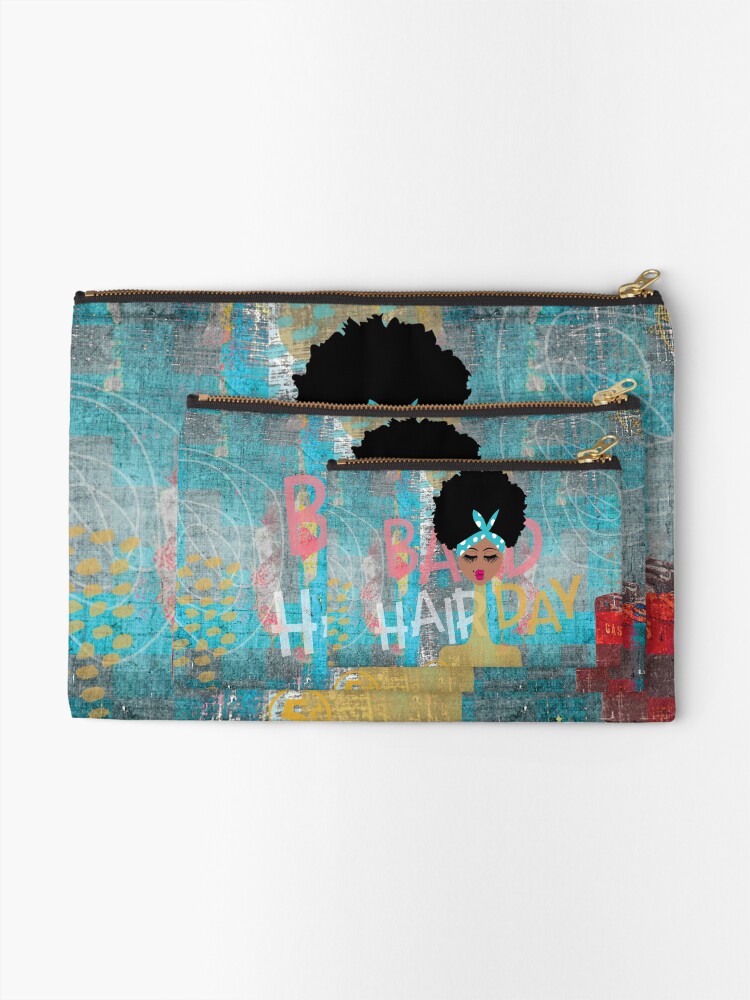 Thumbnail 2 of 4, Zipper Pouch, Bad Hair Day designed and sold by 6256design.
