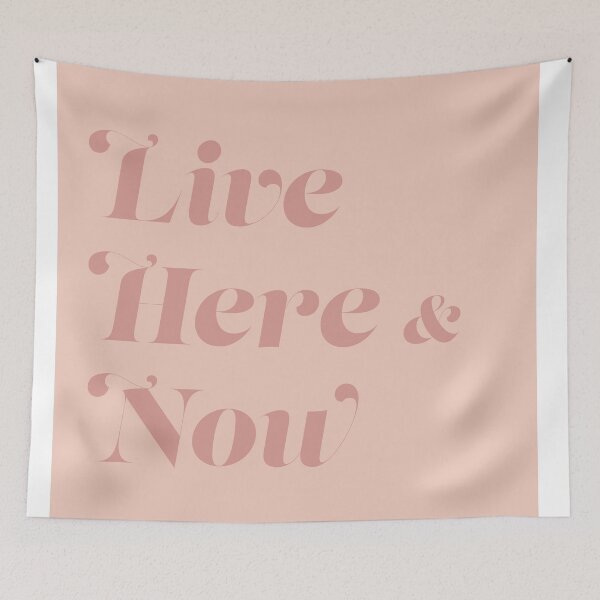 Item preview, Live Here and Now Pink designed and sold by The Art of the  Pause.