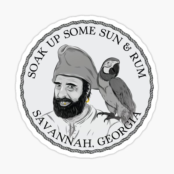 Pirate and Parrot - Soak Up Some Sun & Rum Sticker