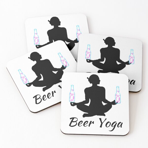 Item preview, Beer Yoga - Yoga Pose 1 - Black - by Boo-da-chay designed and sold by Boo-da-chay.