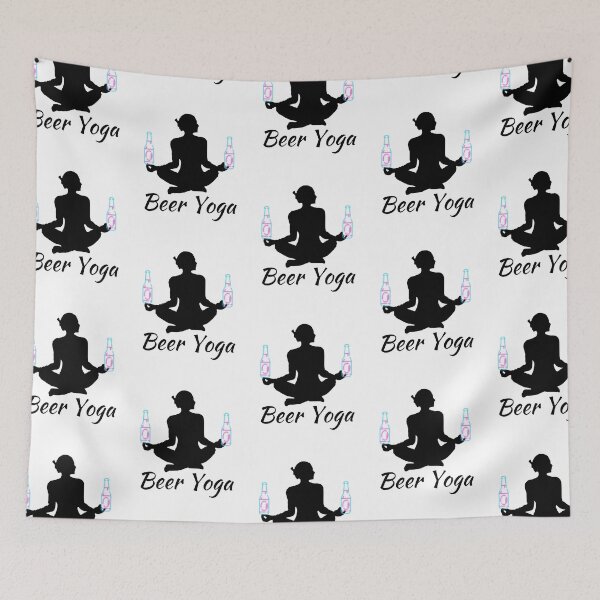 Item preview, Beer Yoga - Yoga Pose 1 - Black - by Boo-da-chay designed and sold by Boo-da-chay.