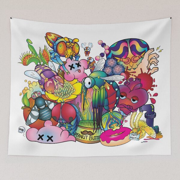Item preview, Cute fly (Diptera) doodle full color no border designed and sold by TiffanyYau.