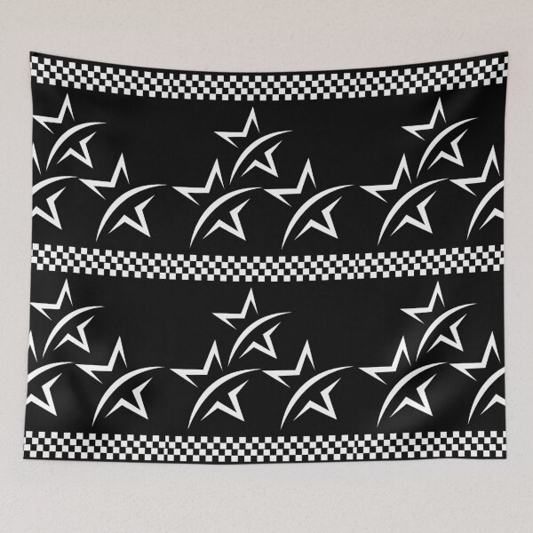 Artikelvorschau, Christmas Stars pattern ( black, white ) entworfen und verkauft von Patternsonly.