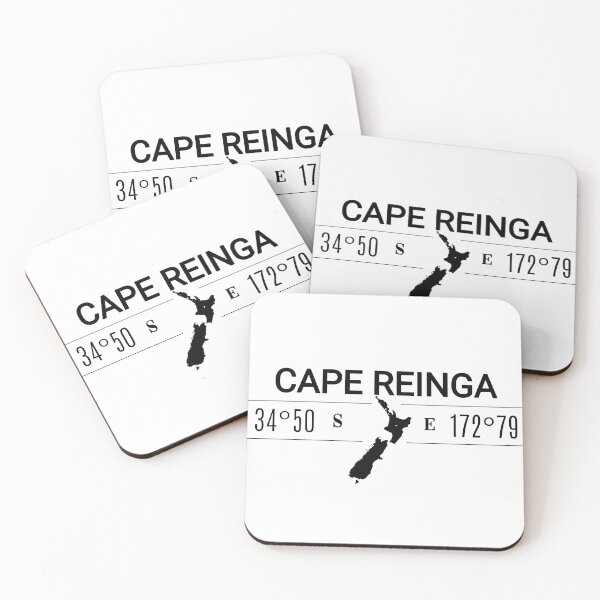 Item preview, CAPE REINGA-New Zealand-Coordinates-Map-Sign designed and sold by LatitudeNZ.