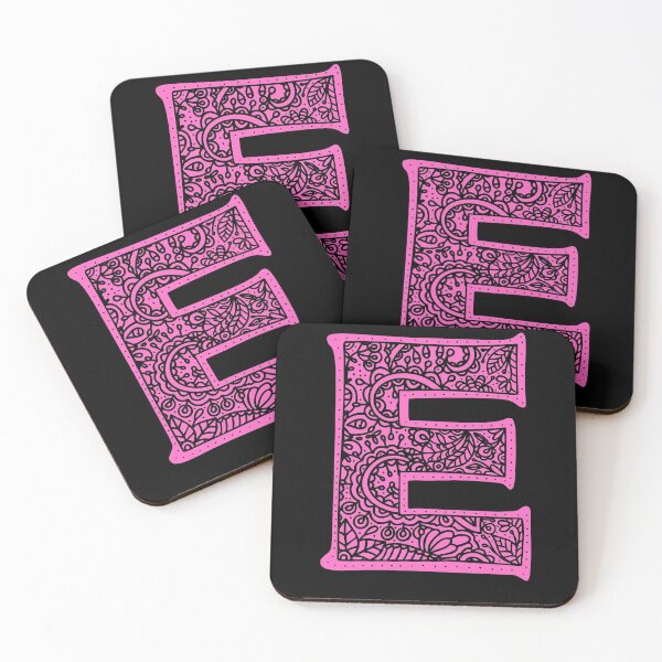 Item preview, E Monogram Mandala Zentangle designed and sold by Meaningfully.