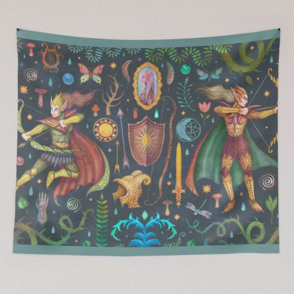 Item preview, Elves - Fantasy Creatures Art designed and sold by Cabinet Of Curiosities by Vlad.
