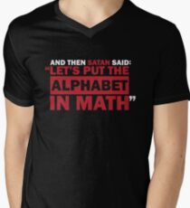 Alphabet in Math Men's V-Neck T-Shirt