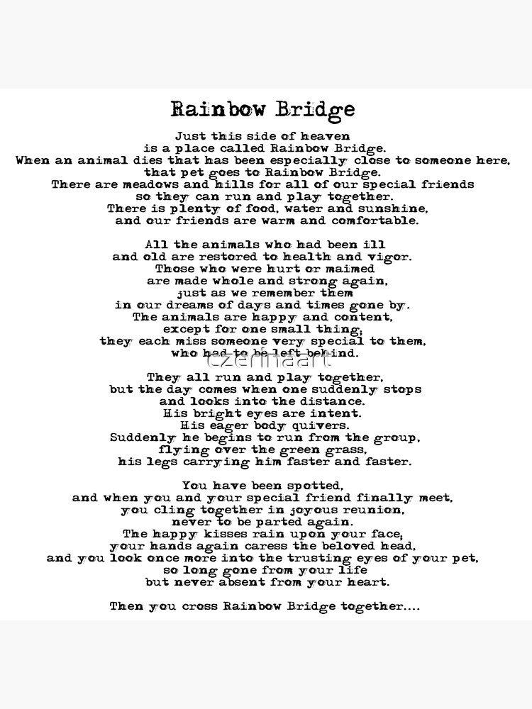 Rainbow Bridge poem