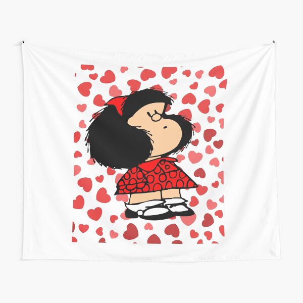 Mafalda power con cara de sorpresa Tela decorativa