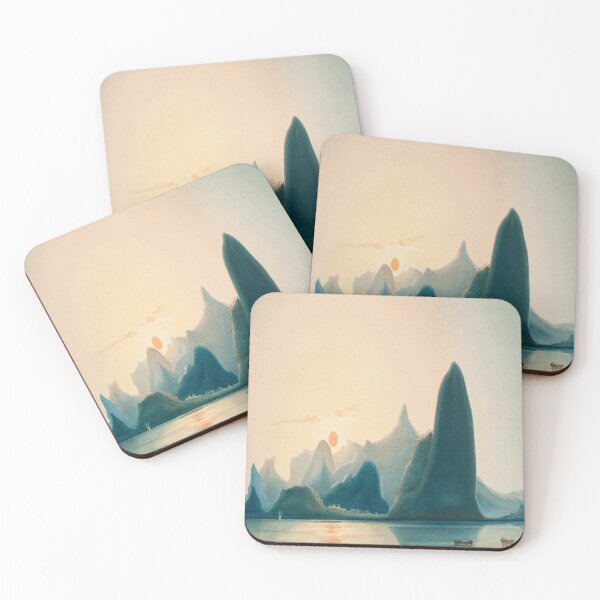 Item preview, Corcovado in Rio ( Mountainous landscape) blue shaded designed and sold by AntiqueBrazil.