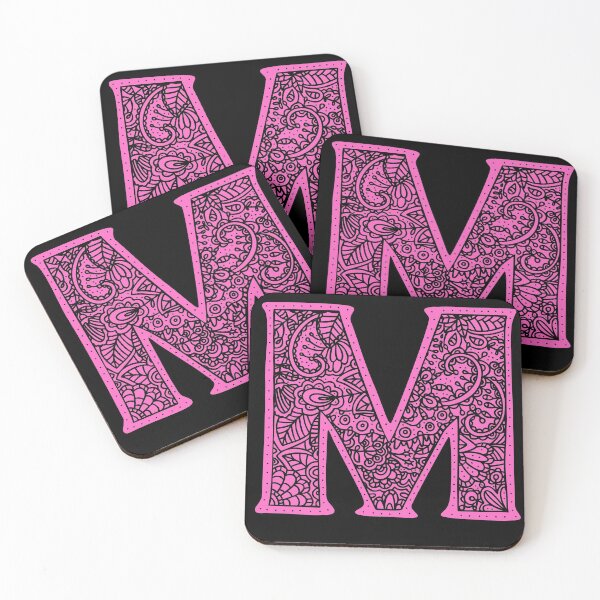 Item preview, M Monogram Mandala Zentangle designed and sold by Meaningfully.