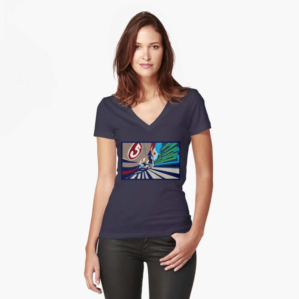 Item preview, Fitted V-Neck T-Shirt designed and sold by SFDesignstudio.