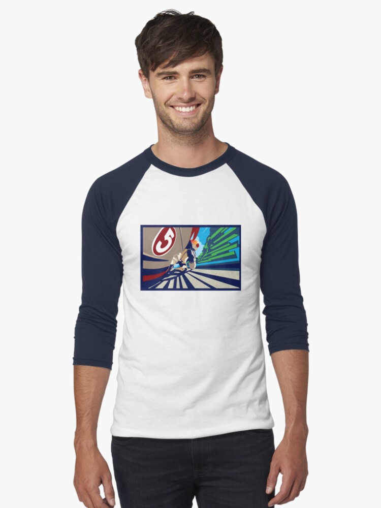 Thumbnail 1 of 3, Baseball ¾ Sleeve T-Shirt, Full Throttle designed and sold by SFDesignstudio.