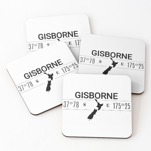 Item preview, GISBORNE-New Zealand-Coordinates-Map-Sign designed and sold by LatitudeNZ.