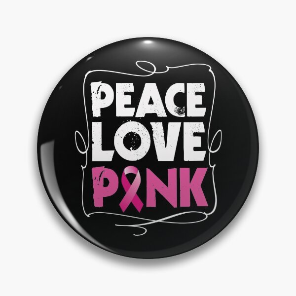 Item preview, Peace love pink ribbon for breast cancer awareness designed and sold by mederDESIGNS.