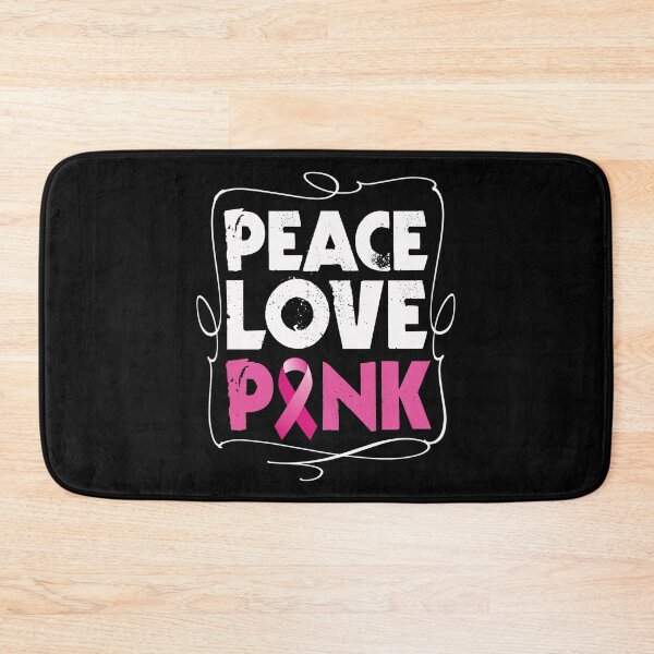 Item preview, Peace love pink ribbon for breast cancer awareness designed and sold by mederDESIGNS.