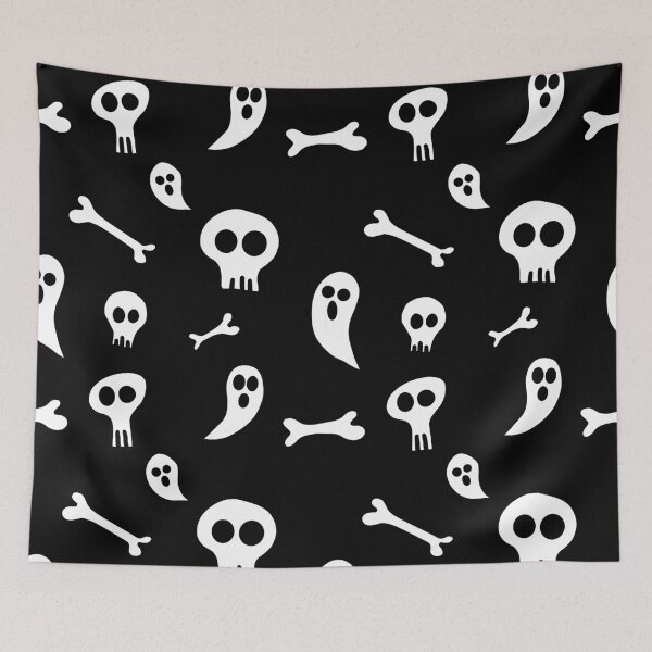 Item preview, Spooky Doodle Pattern Black designed and sold by imadedthese.