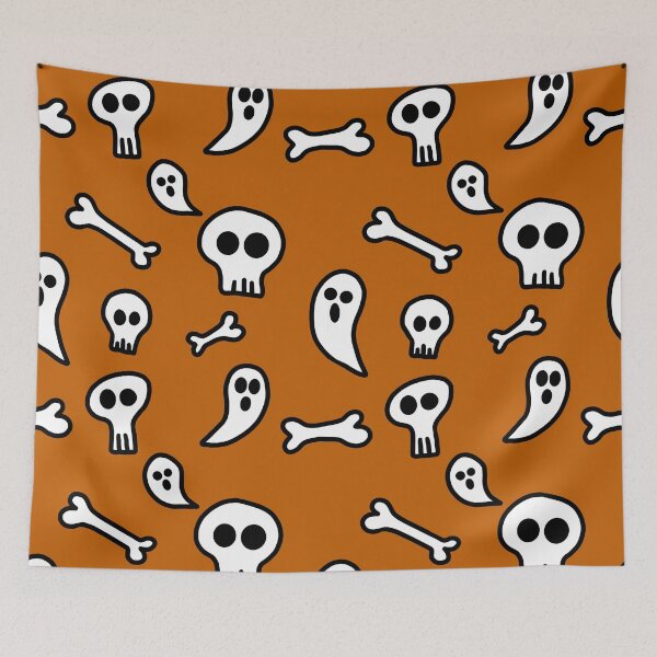 Item preview, Spooky Doodle Pattern Orange designed and sold by imadedthese.