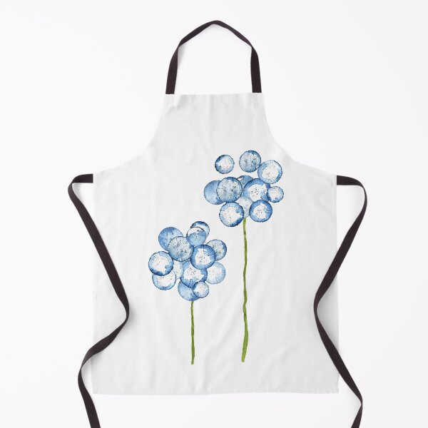 Item preview, hand painted 2 abstract indigo dandelions  designed and sold by ColorandColor.